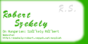 robert szekely business card